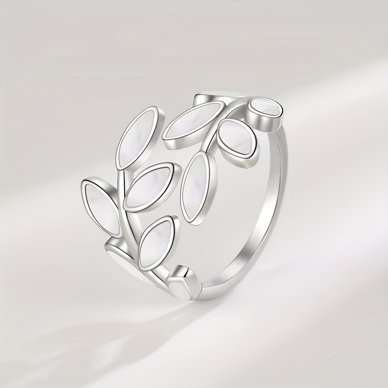 Copper Open Ring Tree Leaf Design for Women