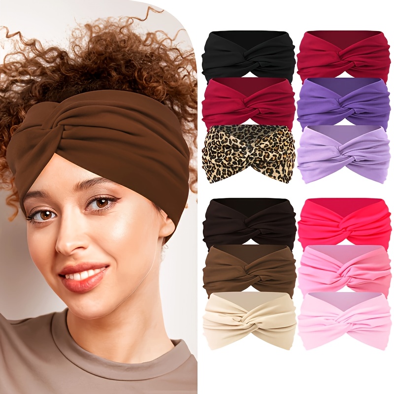 Turban Headband For Short Hair Boho Wide Turban Headbands For
