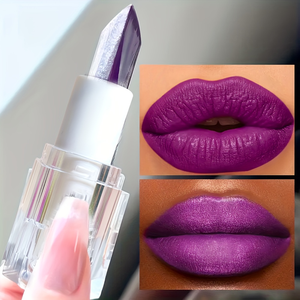 Two- Pearlescent Gradient Lipstick For Women | , Waterproof, Sweatproof, 24 Hours Long Lasting, Portable Travel Makeup, Suitable For , Shiny Purple And Line, By Dream