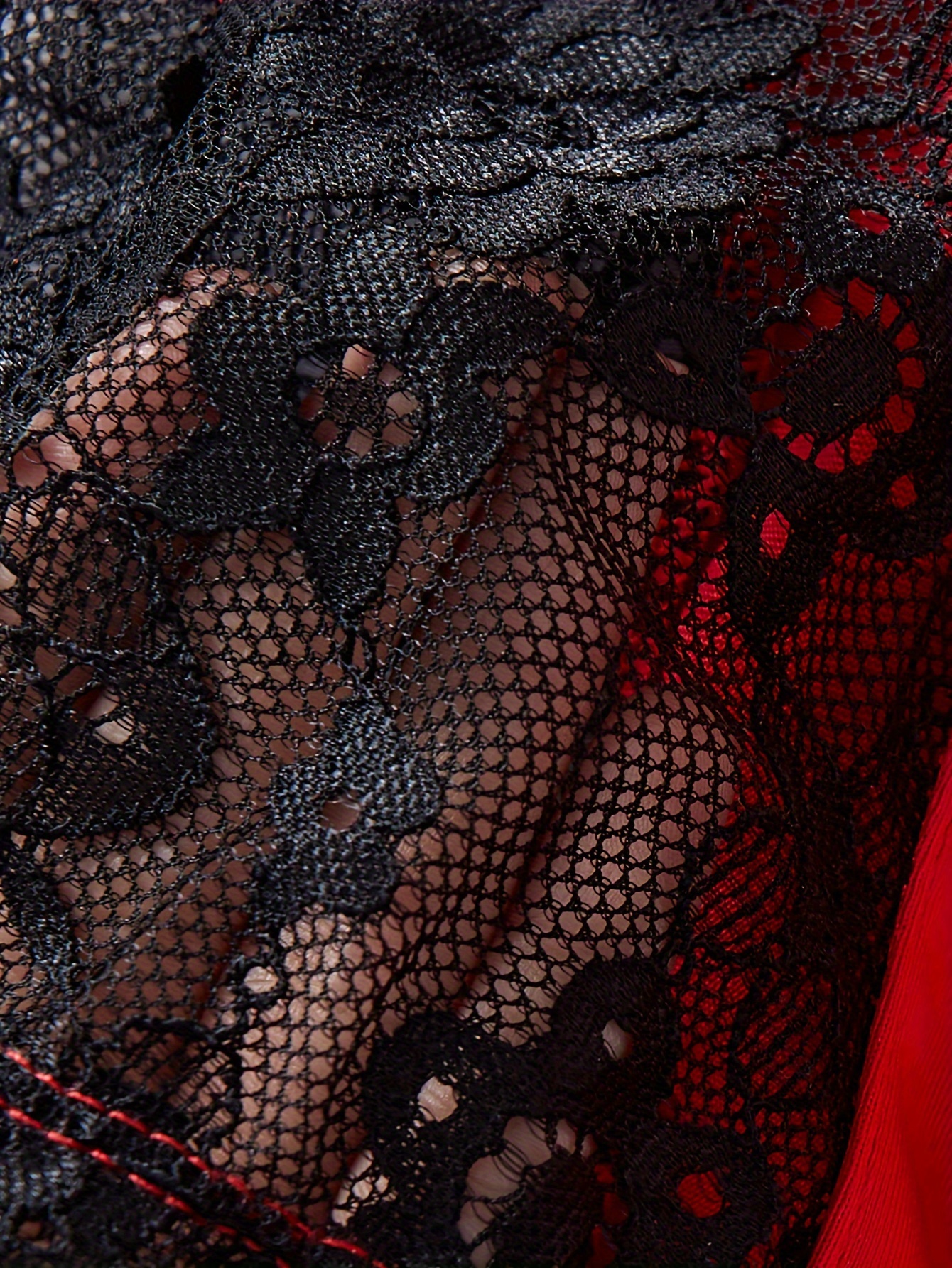 black lace trim paneled stretch fabric spaghetti suspender - Temu