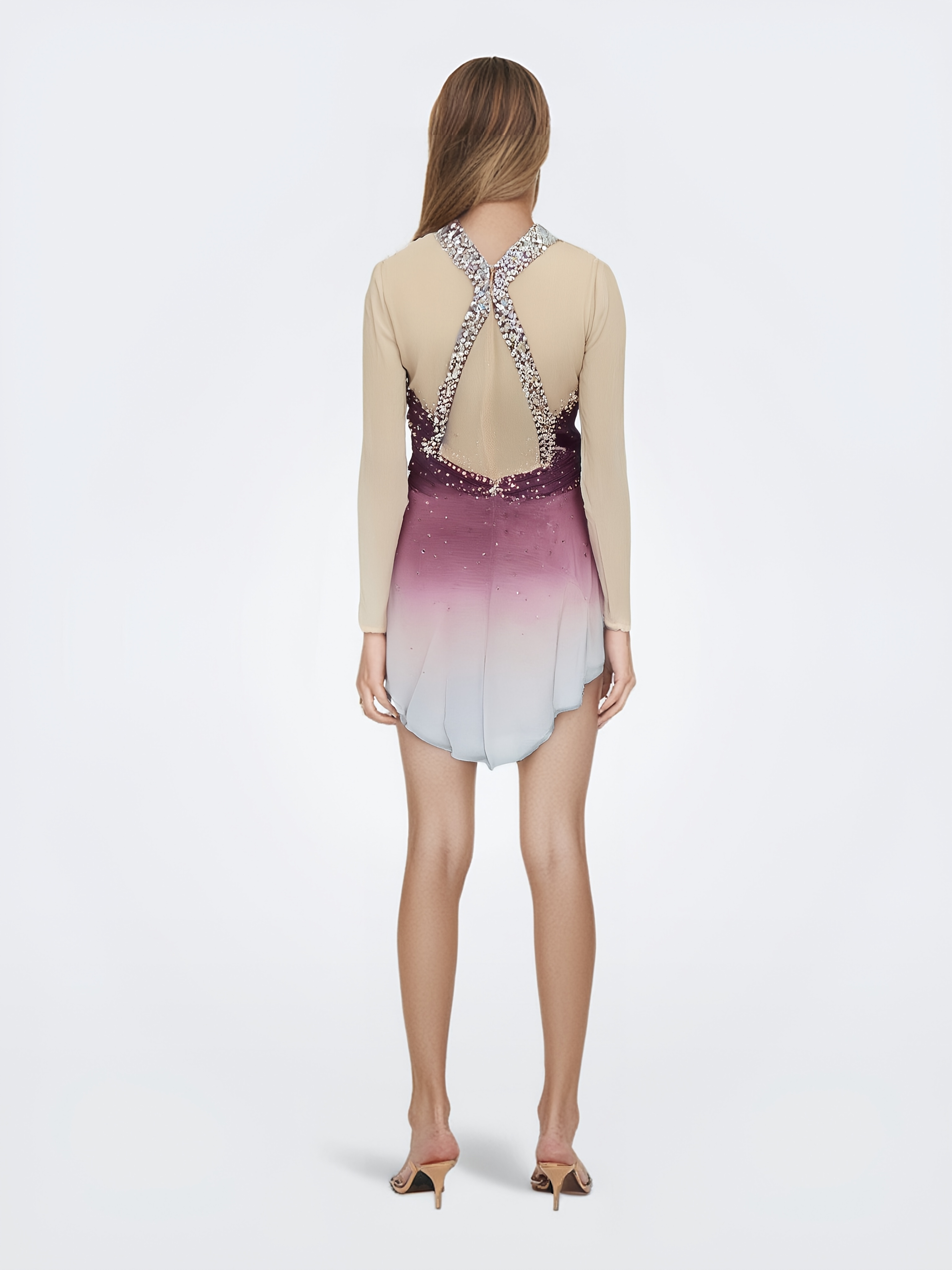 strapless open back dress Petal