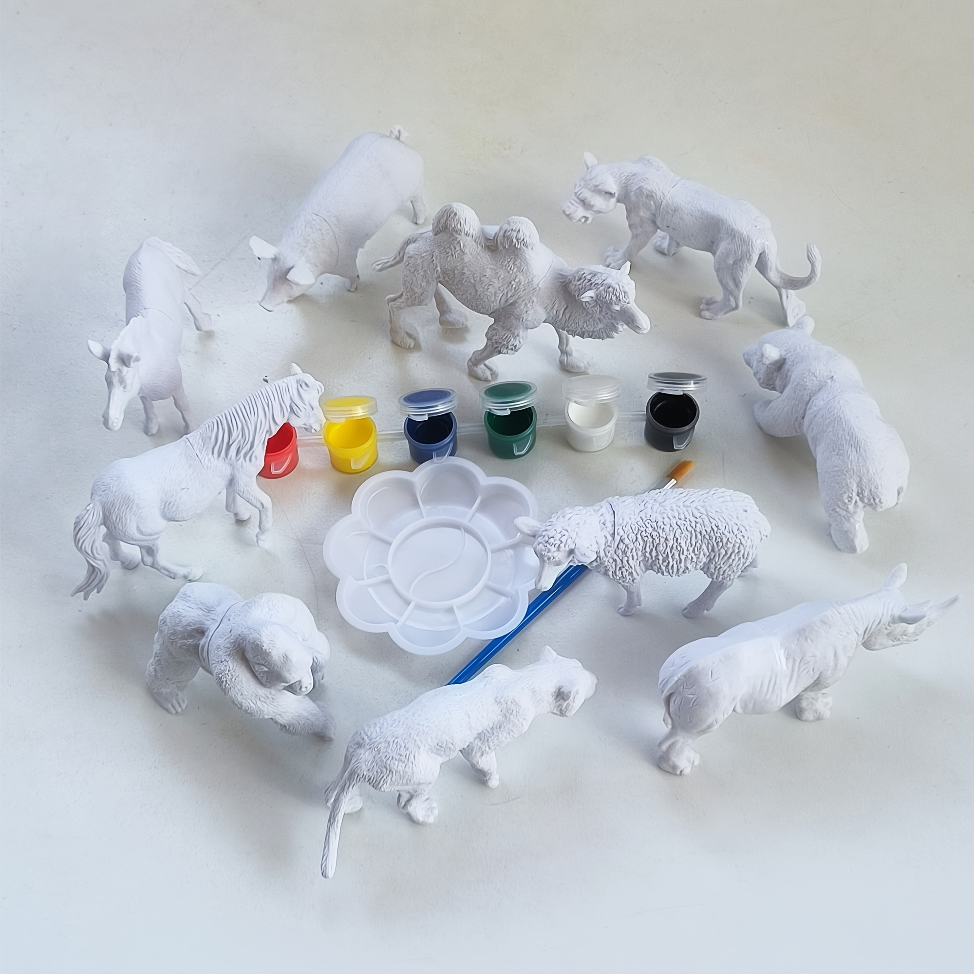 10pcs Large PVC Animal Painting Set