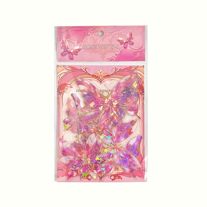 Image of 20-pack Pink Crystal Stickers, Plastic 3d Wall Decor, Single-use, Handcrafted Accents For Scrapbooking, Projects, Home And Office Decoration, Party Favors, Suitable 14+
