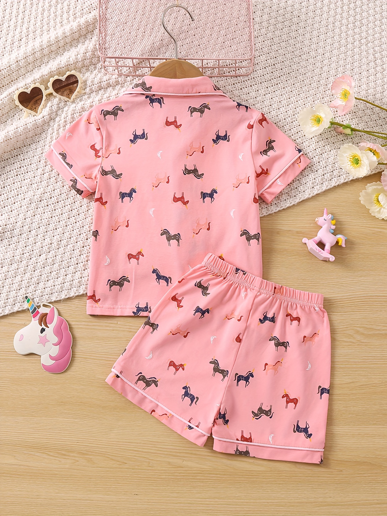 2pcs set kaka girls soft pink set horse Temu Mexico