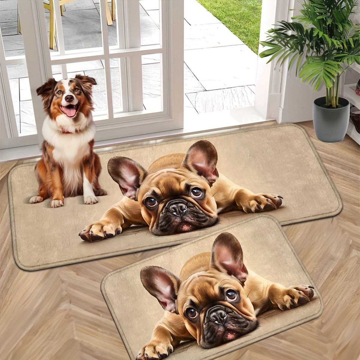 

Cute French Bulldog Door Mats For Indoor Use, And Front Doors.