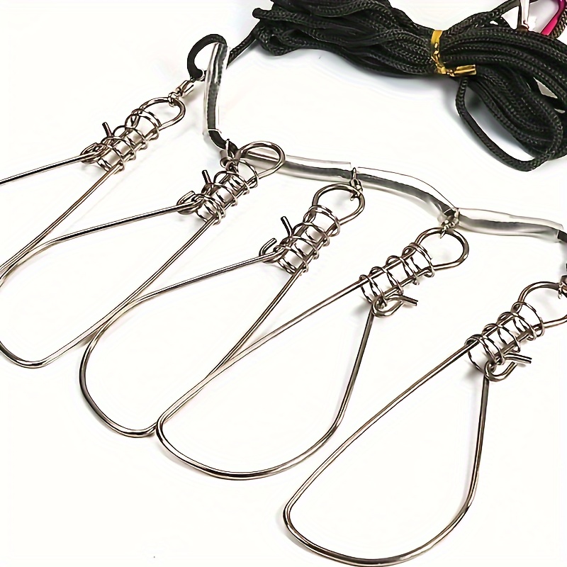 Stainless Steel Heavy Duty Fishing Catch Stringer With 5 Lock Snaps Nylon  Ropes Float - AliExpress