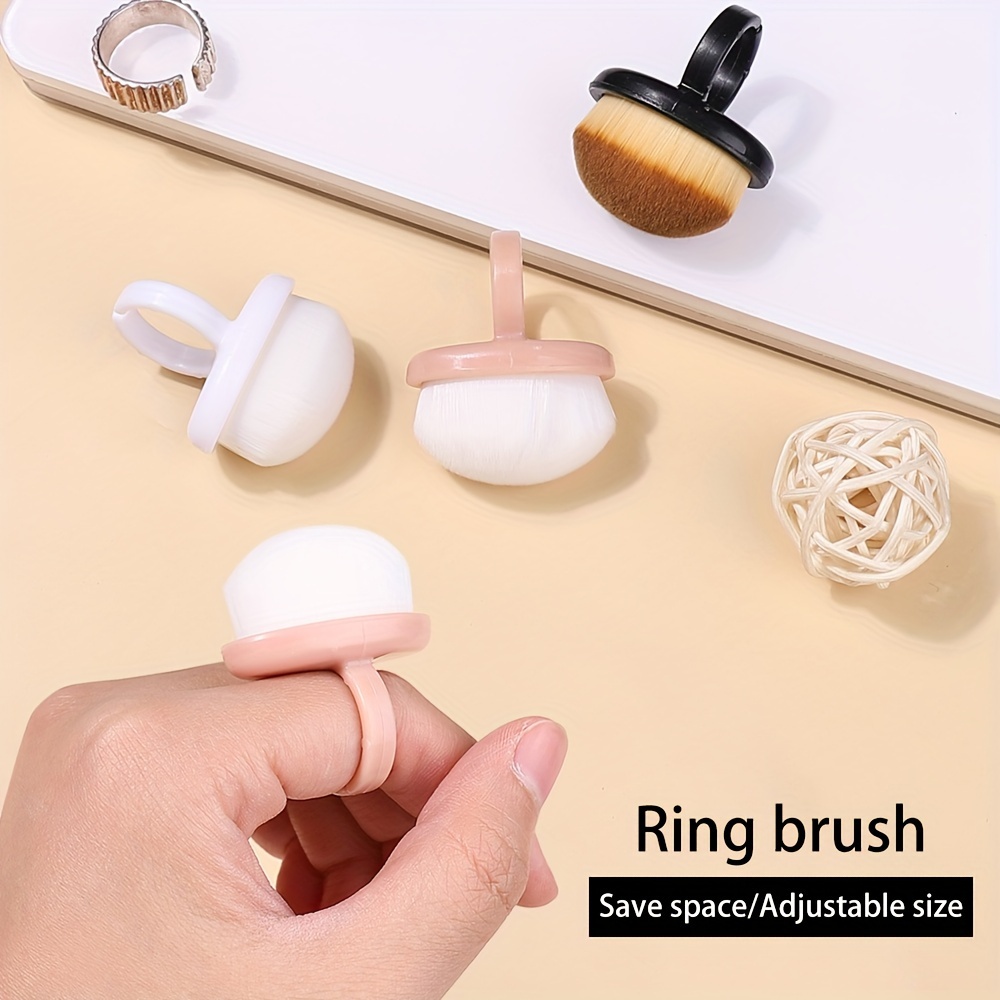 

Ring Nail Dust Brush, Adjustable Size, Unscented, Soft Fiber Oval Gel Dust Cleaner, Manicure Tool With Non-deformable