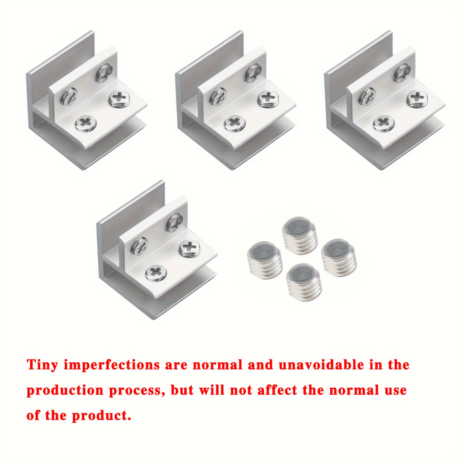 4pcs Adjustable Aluminum Alloy Glass Clamps, 3-side Connector Clips For 4-8mm Boards, Durable Glass Holders For Kitchen, Balcony & , Hardware Replacement Parts