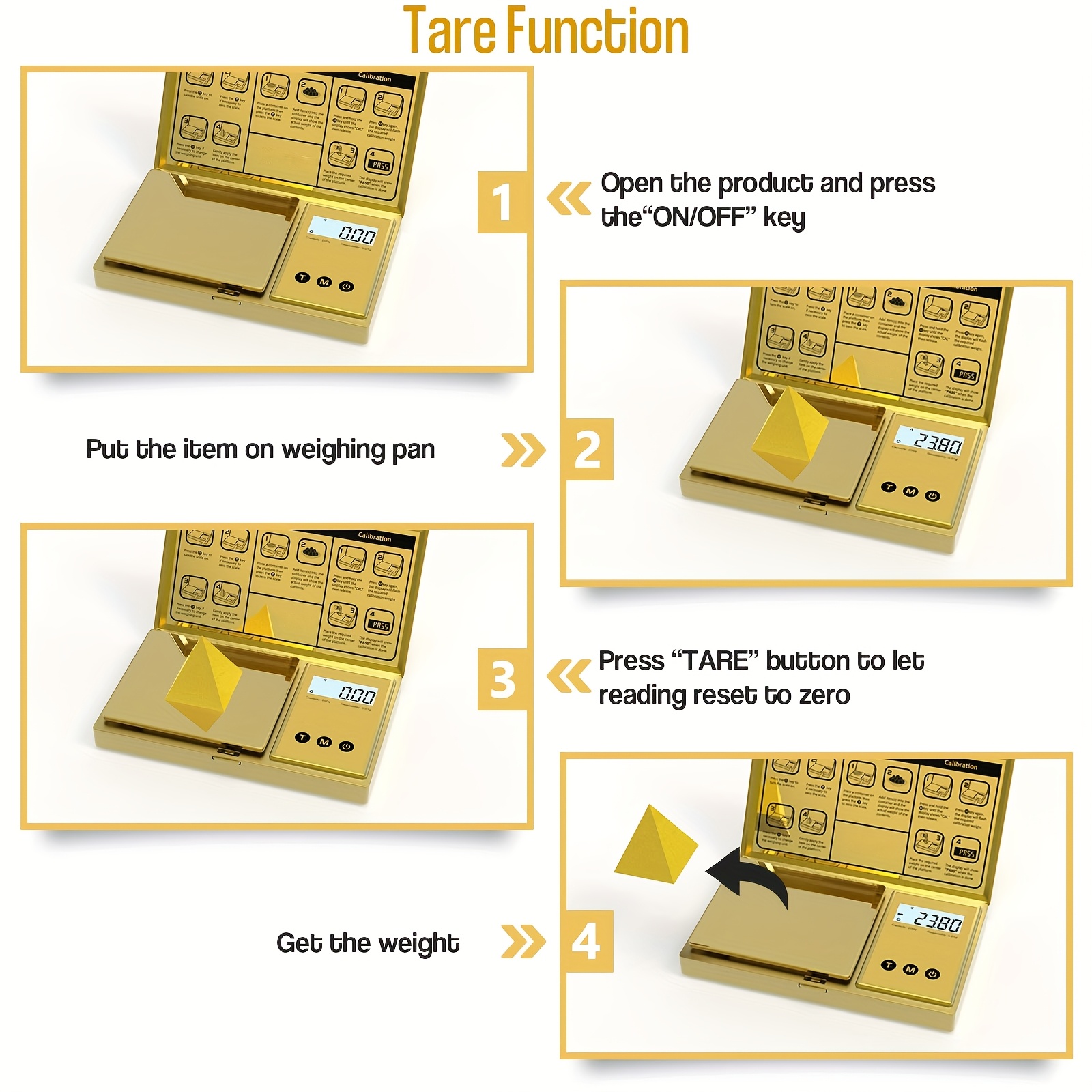 Digital Pocket Scale with LCD Backlit Display, 200g Precision