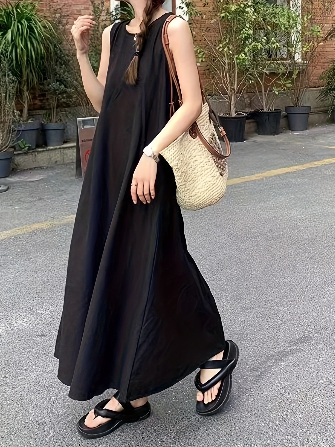 sleeveless spring dress womens new loose back - Temu United Arab Emirates