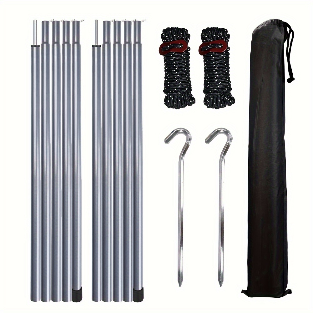 

[top-] - Telescoping Poles Set - 17" To 79" Extendable, Aluminum Alloy For Tarps, Awnings & - ,