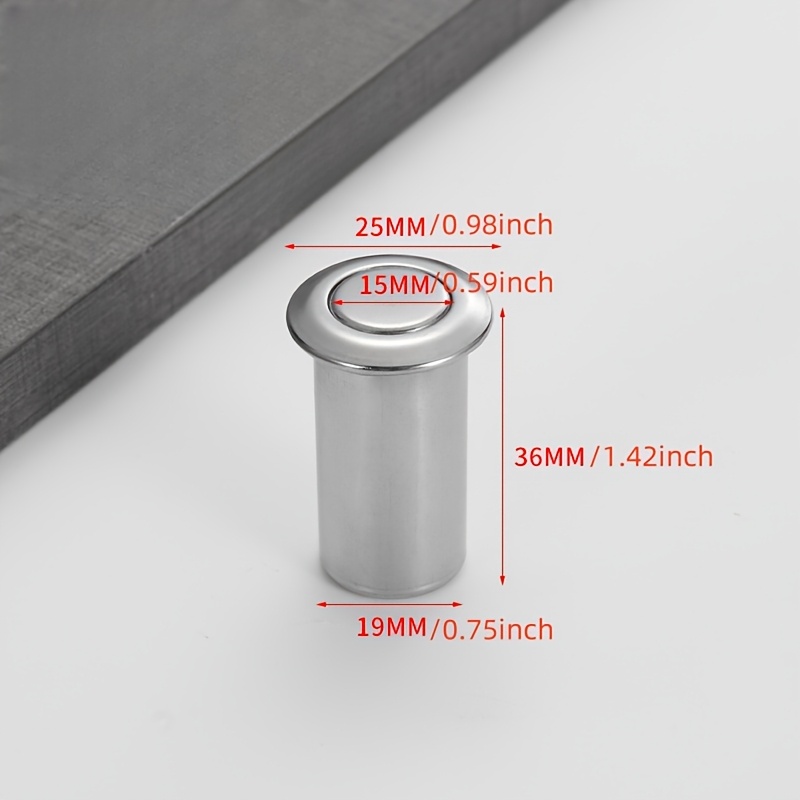 2pcs Stainless Steel Up-Down Plug Dust Cover Cylinder