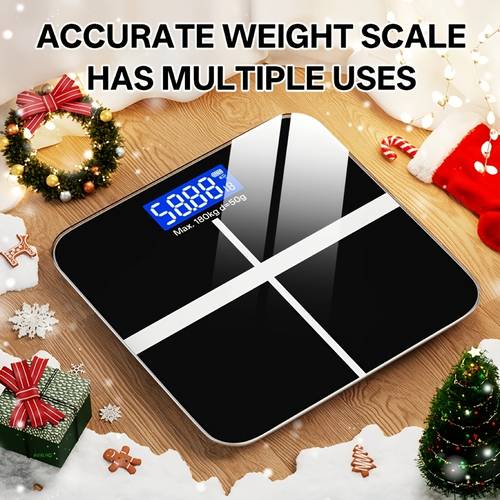 396 pound weight scale electronic scale bathroom scale personal scale weight scale with lcd high definition display and temperature display switchable kg lb units large platform durable and safe random color random pattern