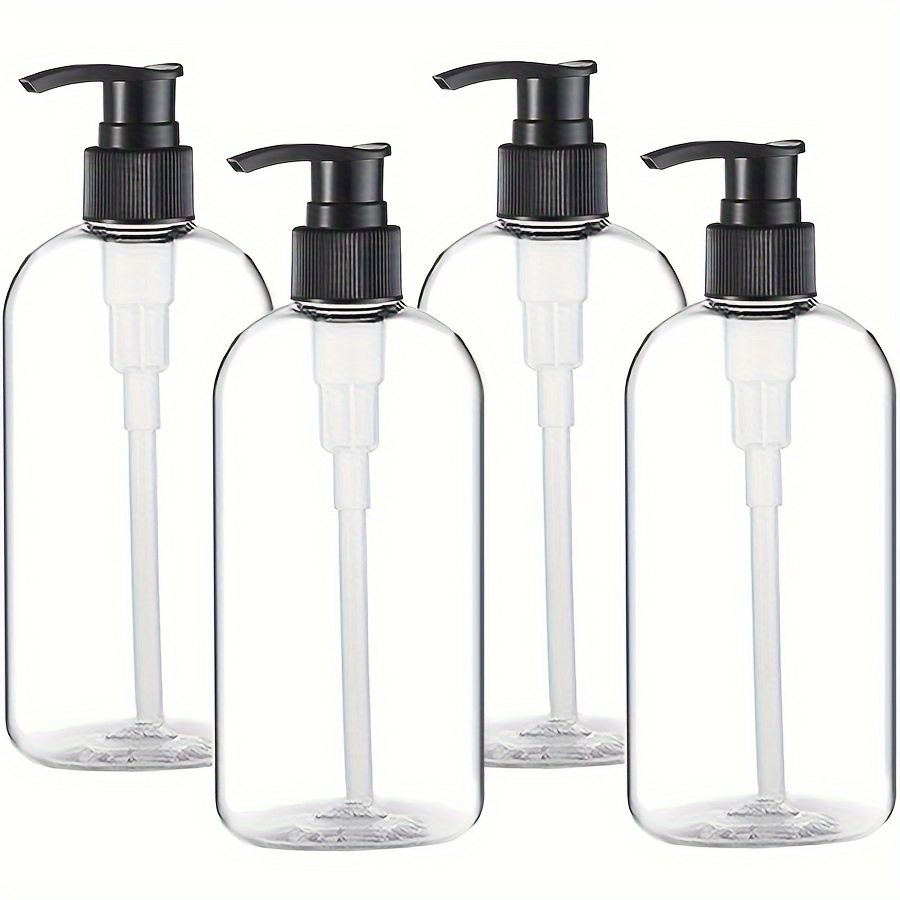 

Empty Plastic Pump Bottle Dispenser 16oz/500ml Portable Transparent Bpa-free Round Shampoo Lotion Hand Pump Bottle Refillable Container For Massage Oil, Liquid Soap