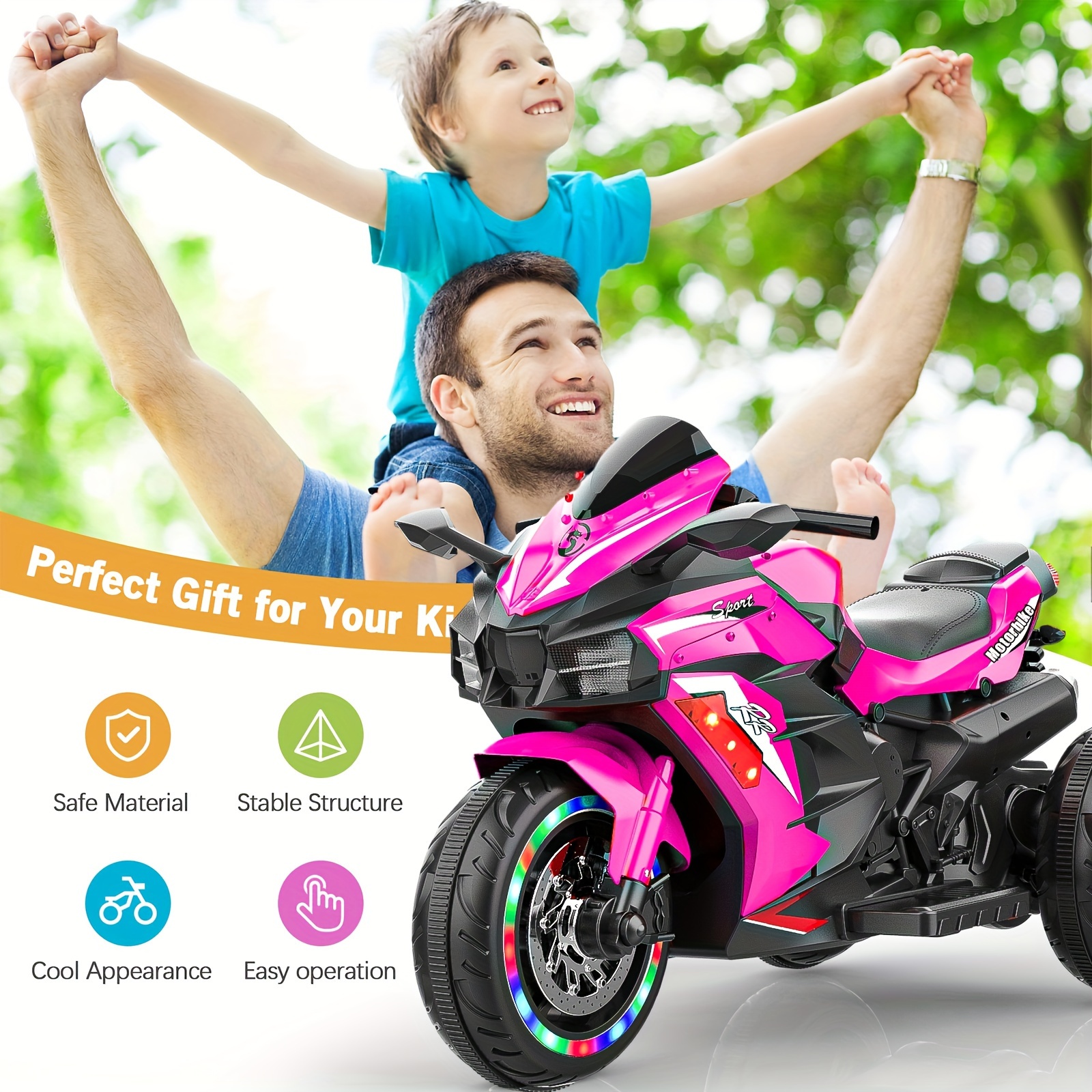 12 motorcycle children electric motorcycle 3 wheels Temu