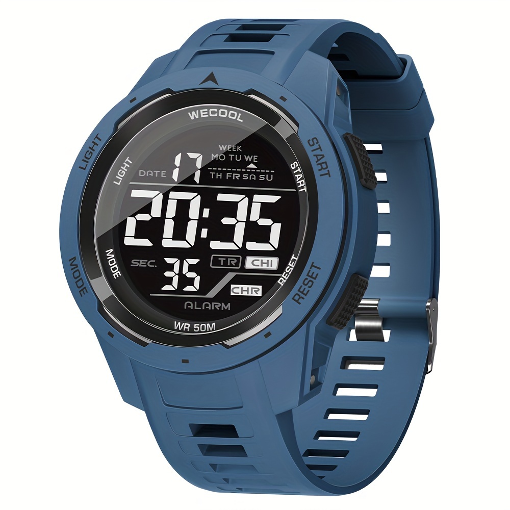 Men's Chronograph Outdoor Sports Digital Watch with LED
