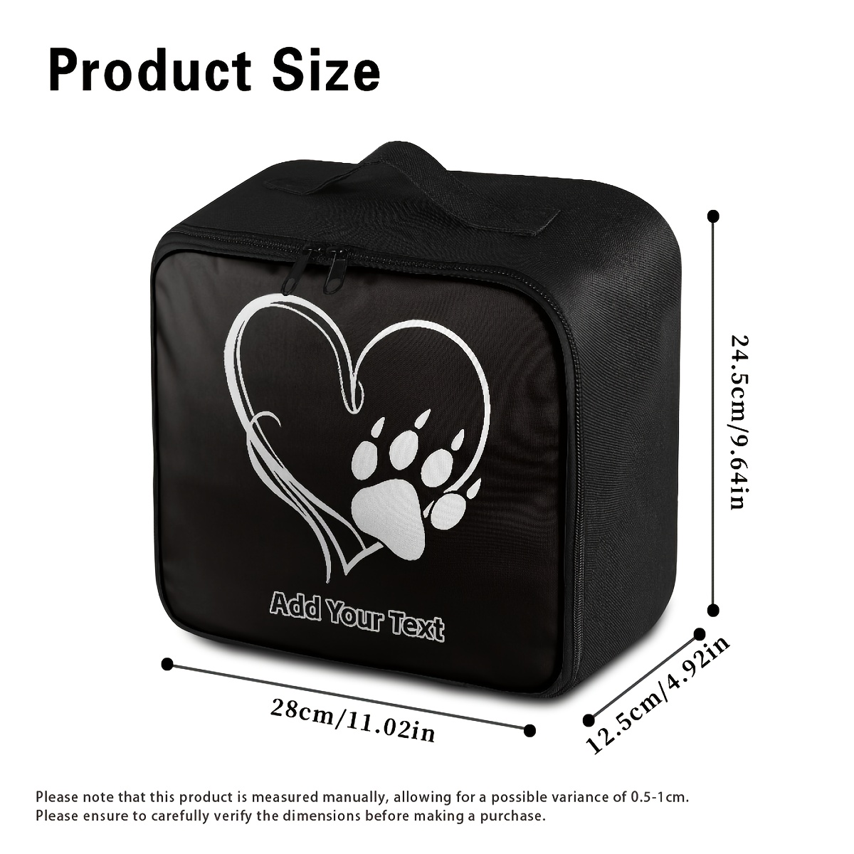 Personalized Pet Storage Box with Custom Text & Paw Print Design
