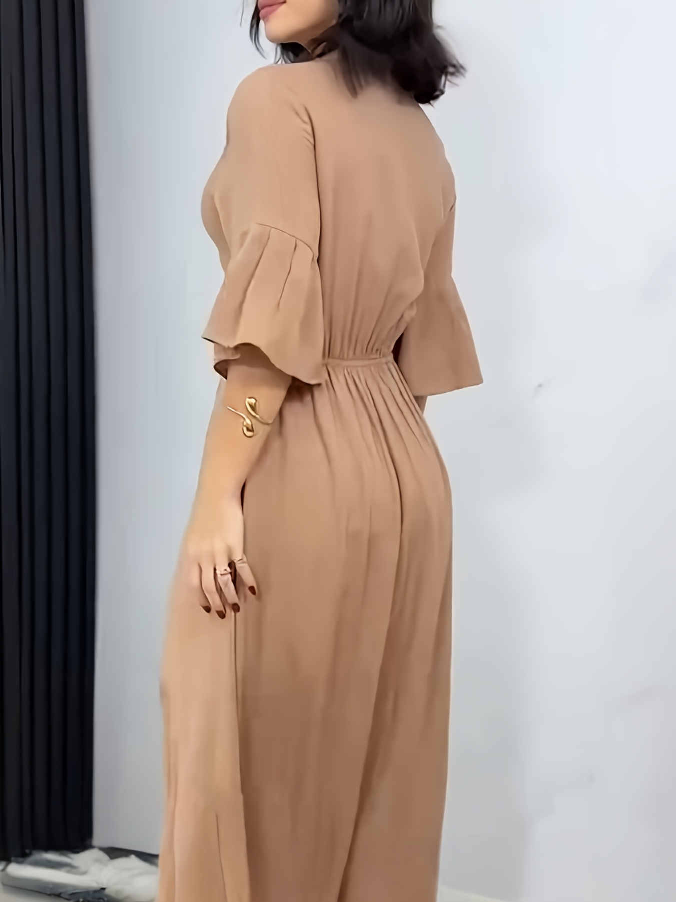 slim fit dress slacks Still Thinking About Her Green Multi Print Cotton Midi Dress