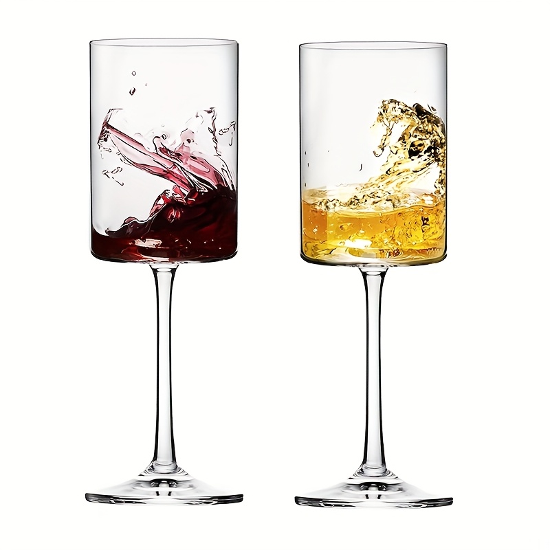 4 2pcs square red wine glasses set 15 56oz hand blown - Temu Cyprus