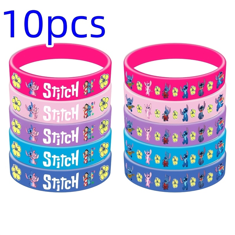 E-shop Zufällige 10-teilige Stitch minimalistischer Schlüsselring, Schlüsselanhänger-Armband, vielseitiges geometrisches Armband, perfektes