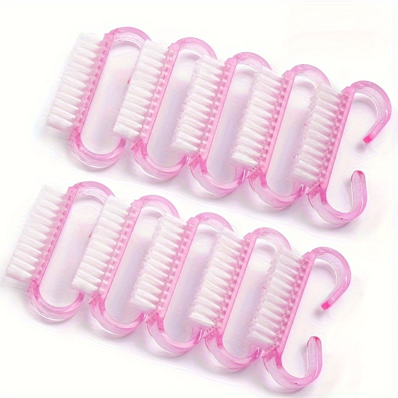 

7-piece Nail Art Cleaning Kit: Colorful Plastic Brushes For Dust & Acrylic Powder