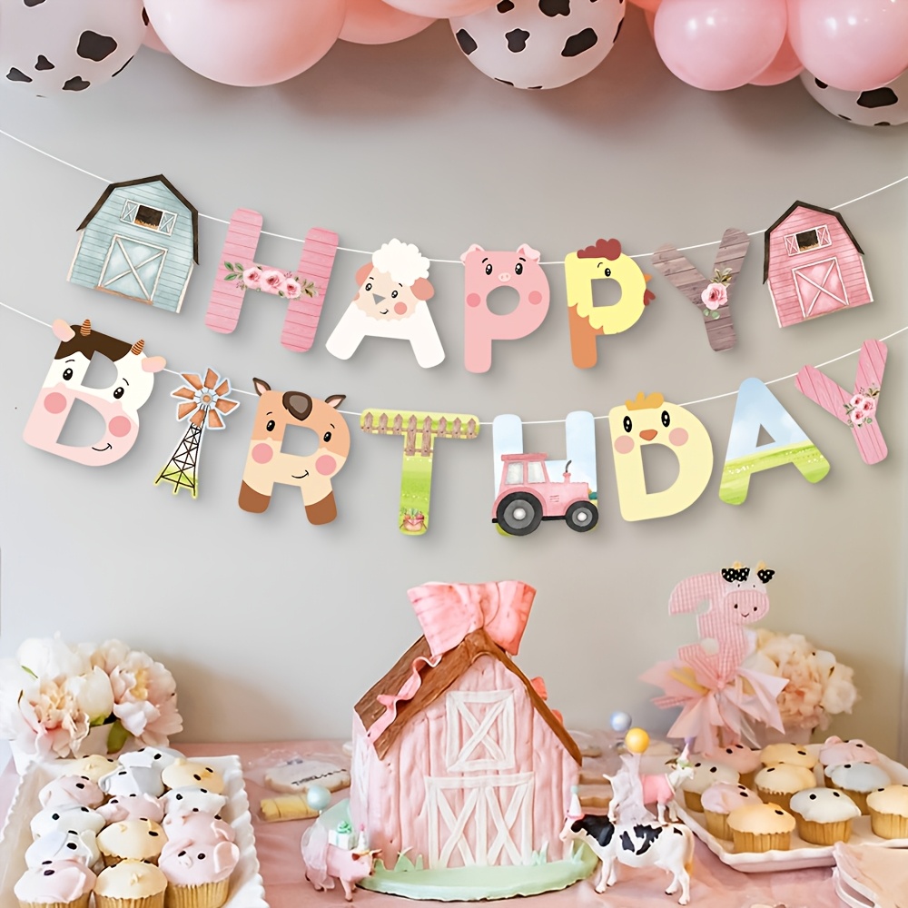11-teiliges Bauernhof-Tortendekor-Set – Tiere & Bäume Als Cake Topper Für Kindergeburtstage
