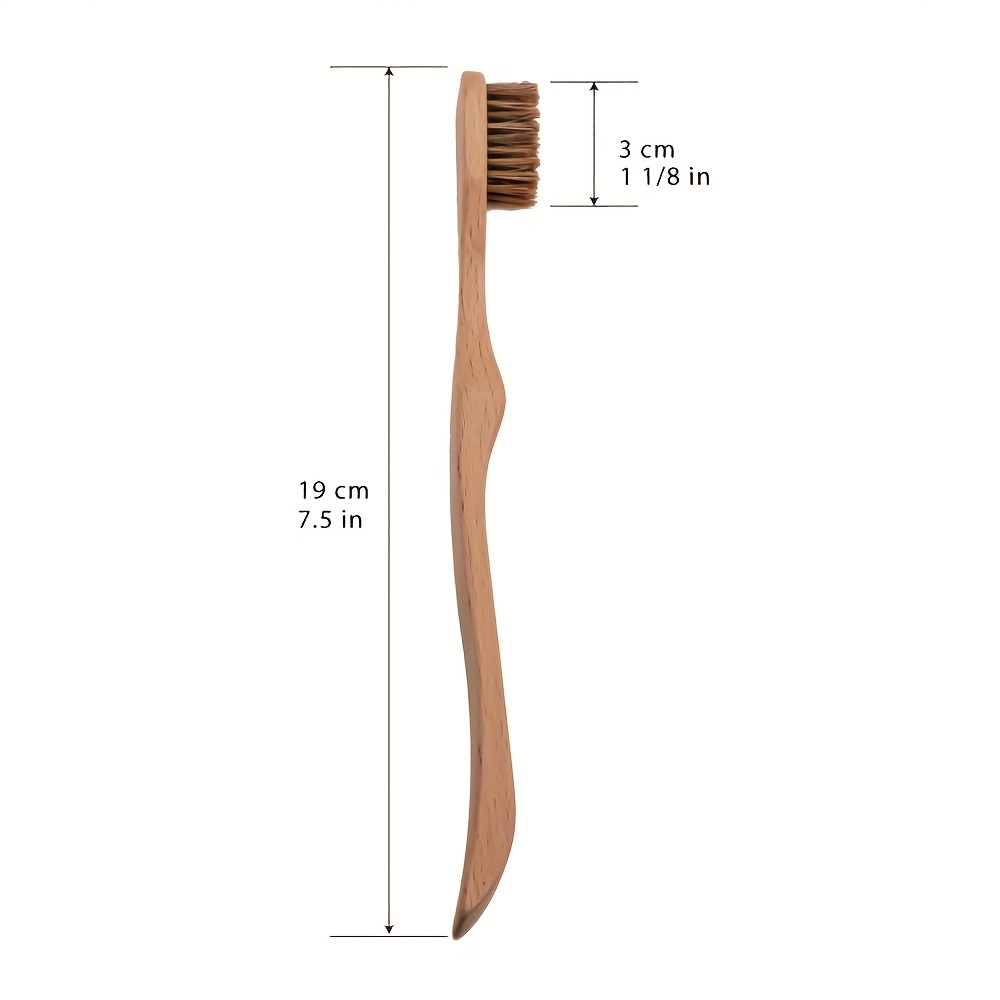 brosse à dents en bambou, fabriquée avec du cheveu de cheval de haute qualité pour un nettoyage   plus  , réutilisable, portable, convient  , les   et les hôtels