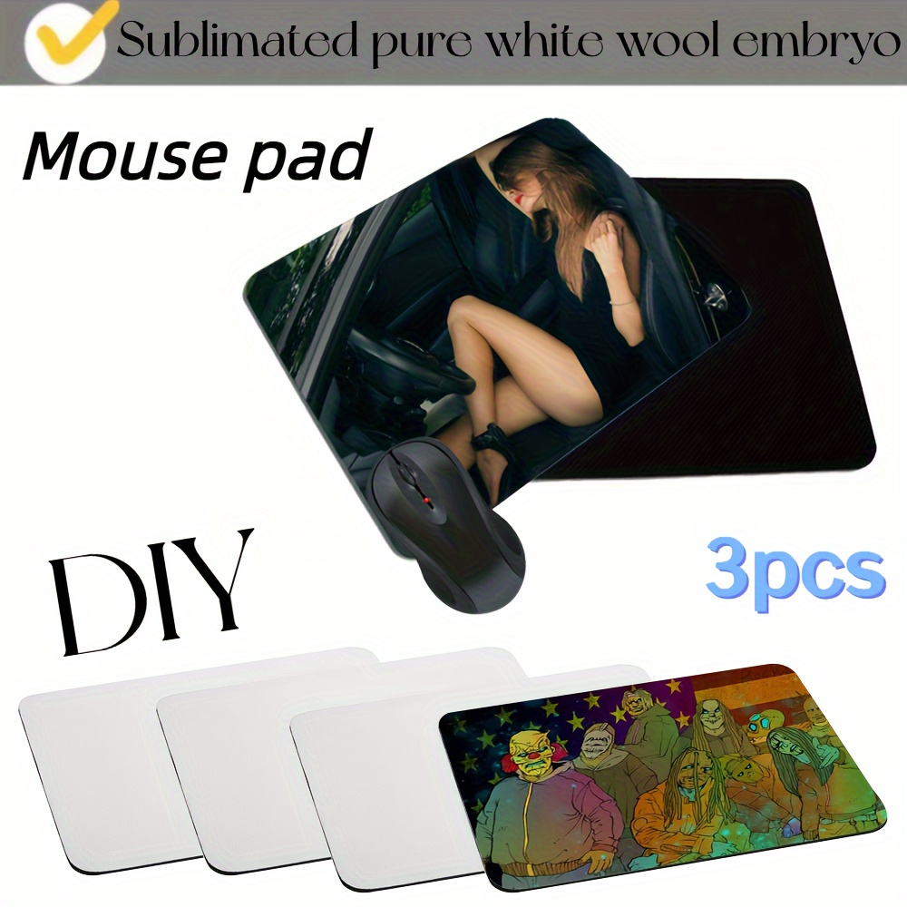 Neoprene mouse pad for sublimation size (8.66x7.48x1/8) lot of 12, 2