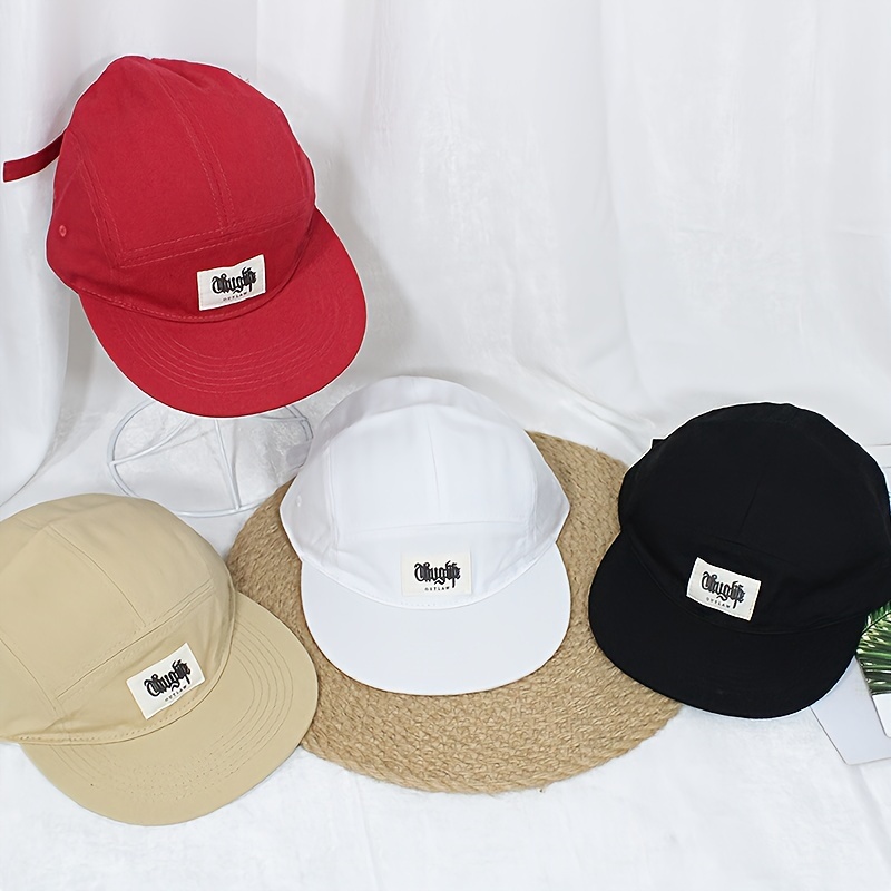 

's Five-piece Hat With Quality Letter Embroidery