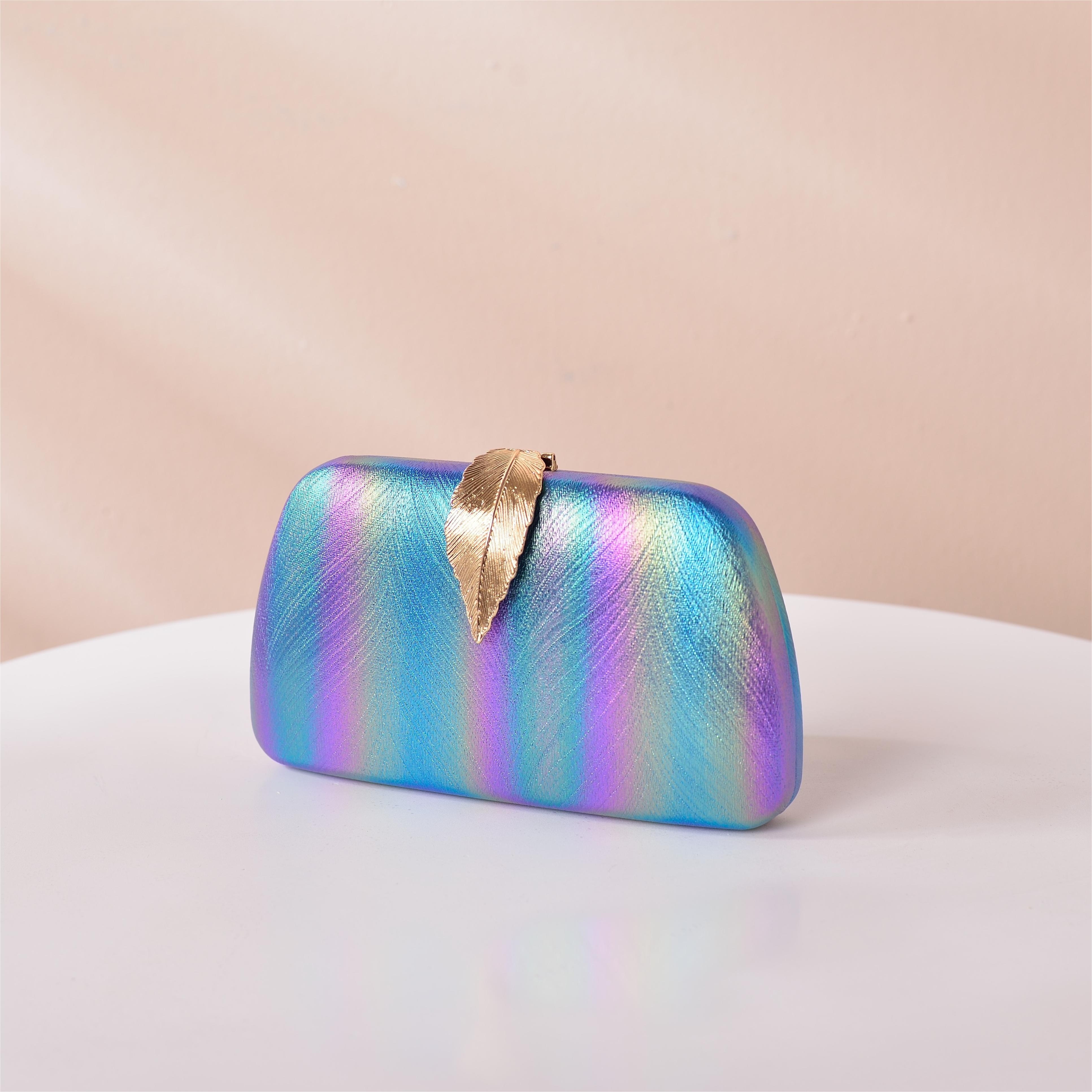 Iridescent clutch purse on sale