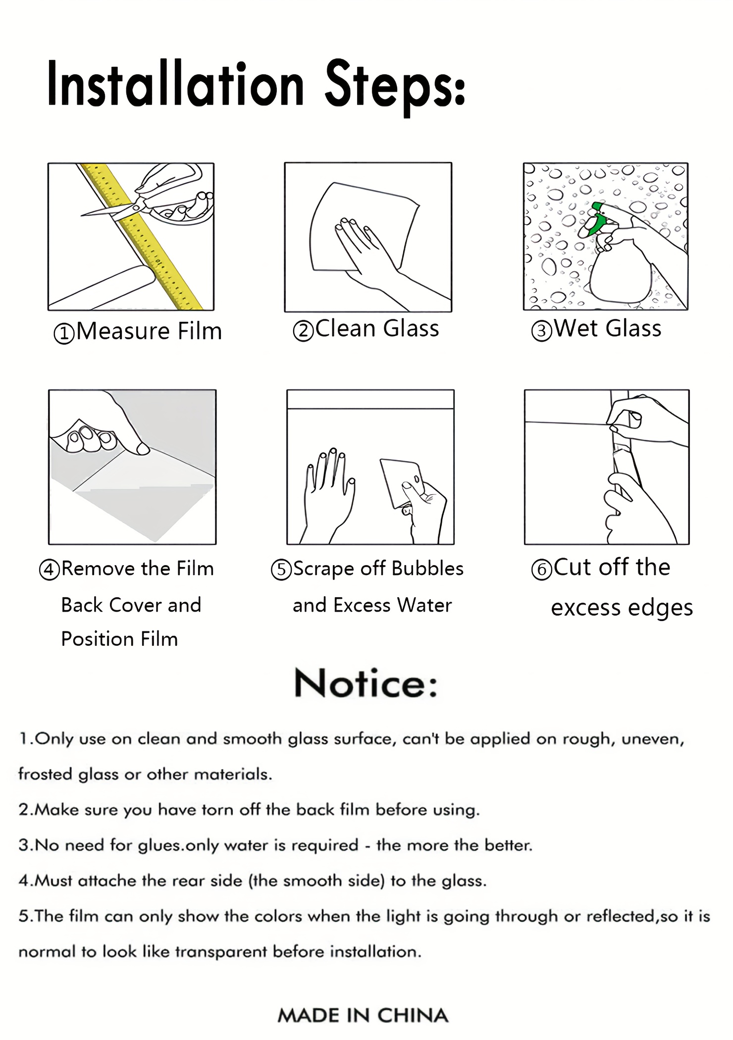 窗户隐私电影窗户胶片3d无胶玻璃贴纸玻璃门家和办公室热控制防紫外线 商品详情 6