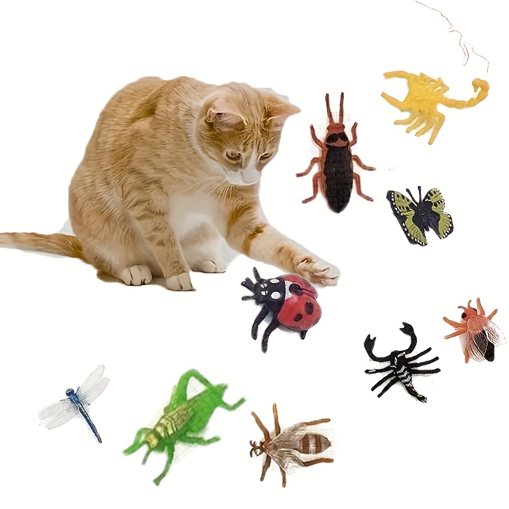 

7/14/21pcs Simulation Insect Pet Toy For Cats And Dogs To Entertain By Playing