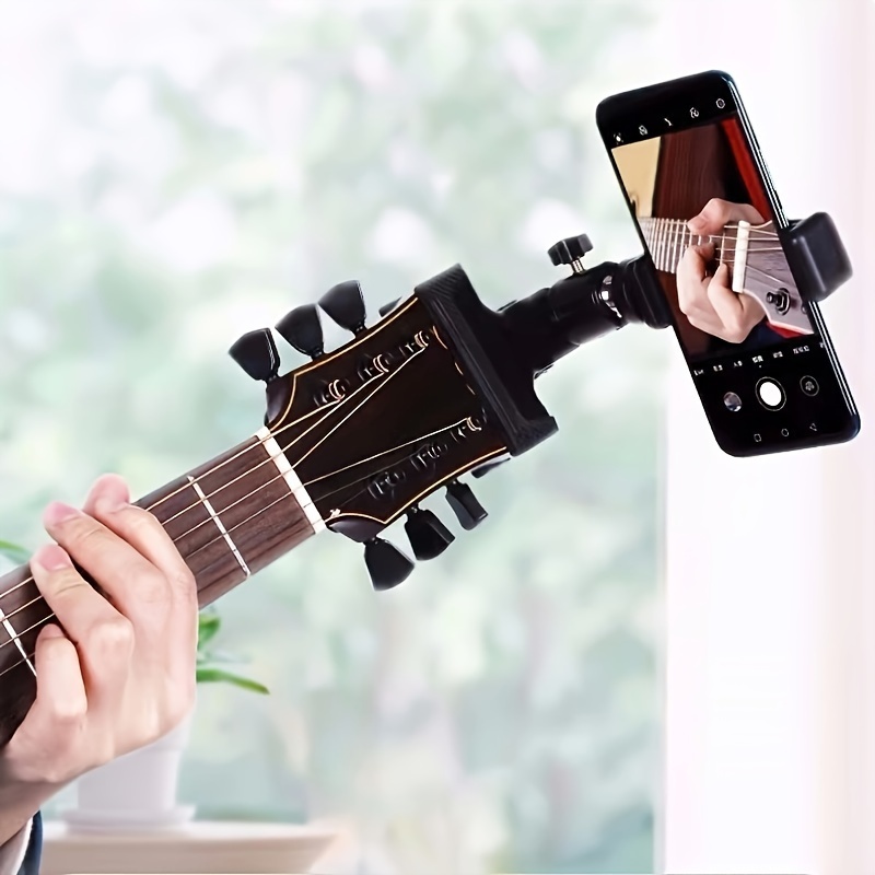 

Guitar Live Streaming Mobile Clamp Stand Music Stand Head Accessory Bedside Mobile Phone Clamp Desktop Ukulele Shooting Recording Clamp