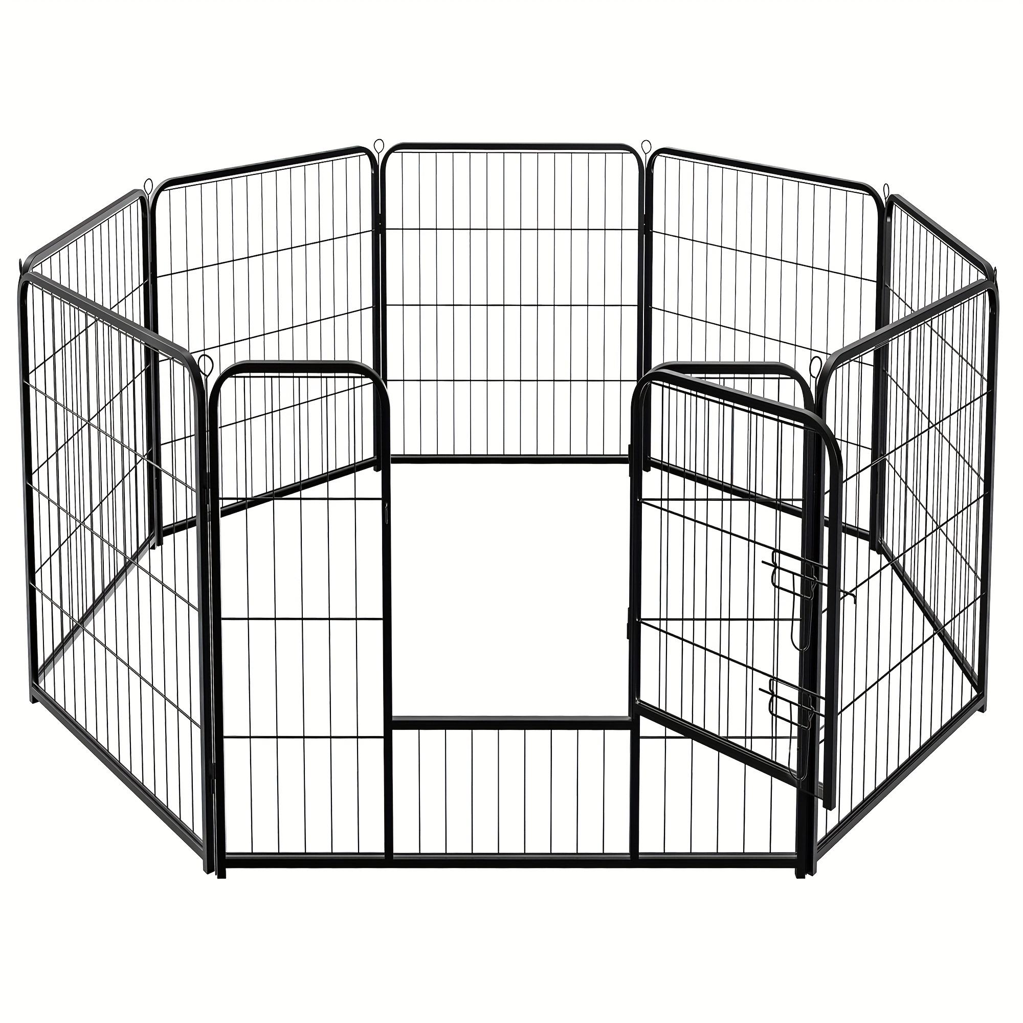 

Sweetcrispy Dog Playpen Indoor Pet Fence Outdoor 8 Panel 40" Height Metal Exercise Puppy Pen With Door For Large/medium/small Dogs Portable For Garden, Yard, Rv Camping