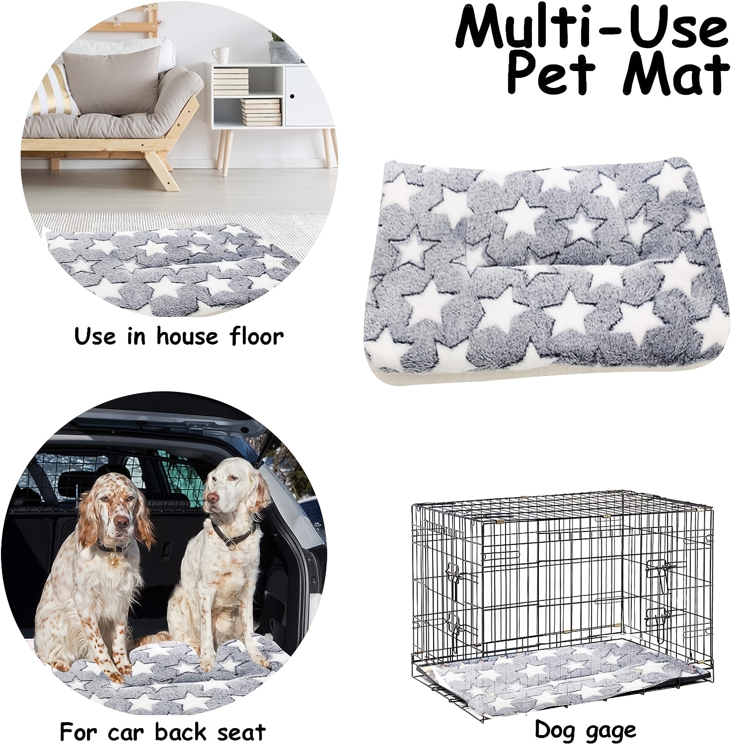 1  dog crate mat warm dog nest winter warm thickened dog blanket dog bed mat christmas gift 4