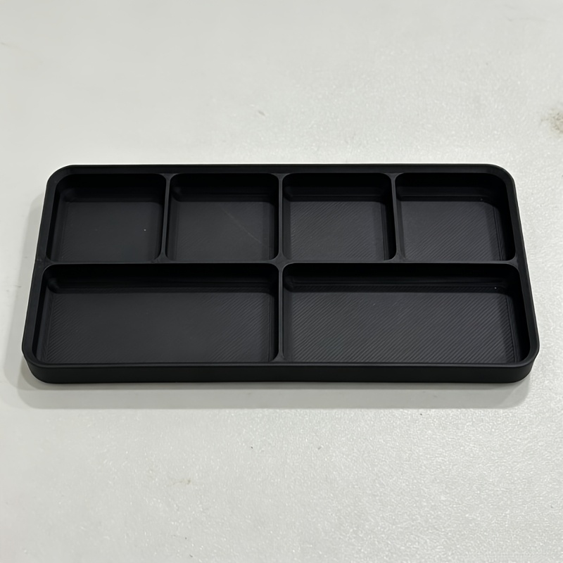 TEMU 1pc-3d Printing Desktop Compartment Storage Box, Tool Tray, Stackable Up And Down Layout, Desktop Storage Box, Storage Screws, Electronic