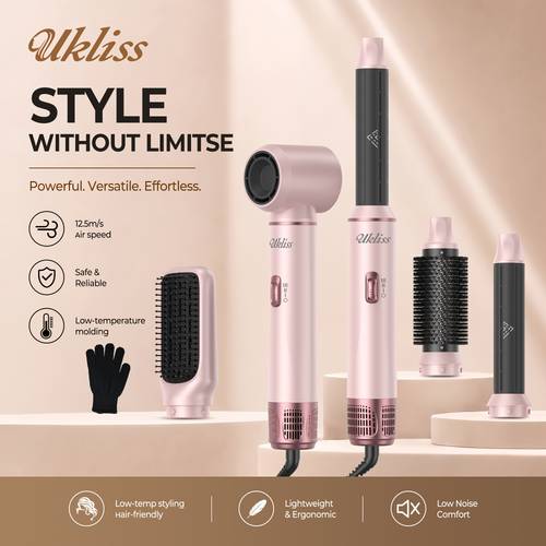 item picture 5in 1 Styling Blow Dryer Brush, Pro 1000W, 60000 RPM Motor, , Hair Care, Volumizing Curling & Blow Drying