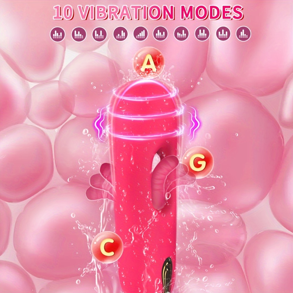 Dildo - 1pc 3-In-1 Vibrator, with 10 Vibrations And 10 Beating Modes, G-D Point Vibrator, Women'S Toy, Women'S Adult Toy, Nipple And Analsex, 10 Vibrations And 10 Beating Modes, Silicone Fake453, Female Toy And Game, Sex Machine, Sex Tool