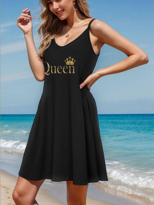 womens elegant black casual suspender dress with floral print v neck sleeveless lightweight machine washable for spring summer fall beach