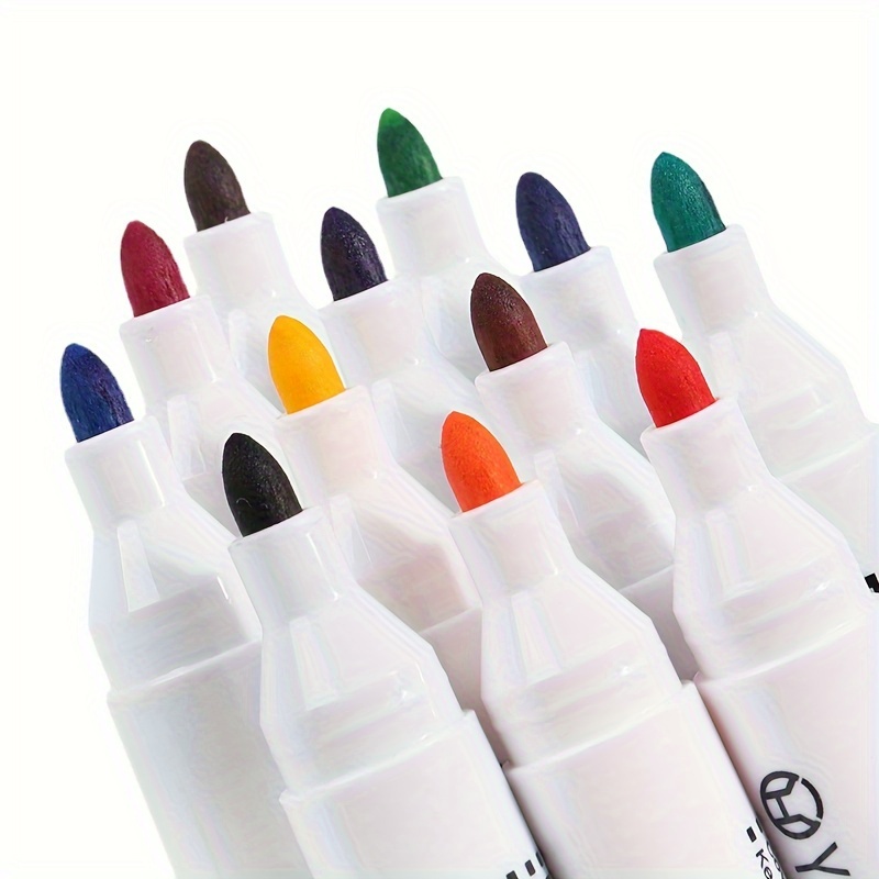 Image of 12pcs Multicolor Medium Dry Erase Markers - Low Odor, Set For Whiteboards, Calendars, And Planners, Water-based