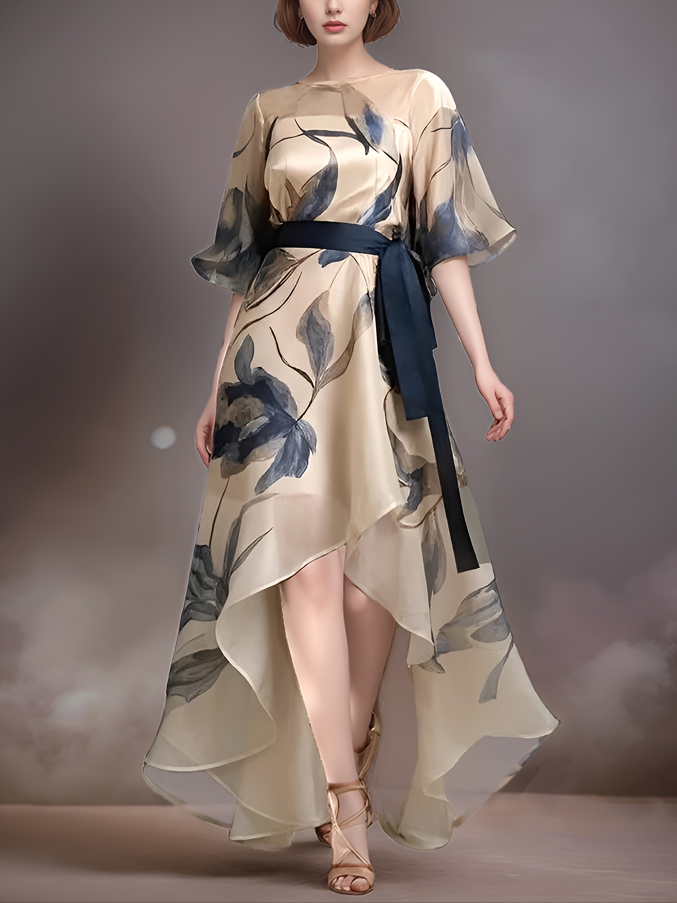 sachin and babi light blue dress Semi Formal Dresses main image 0