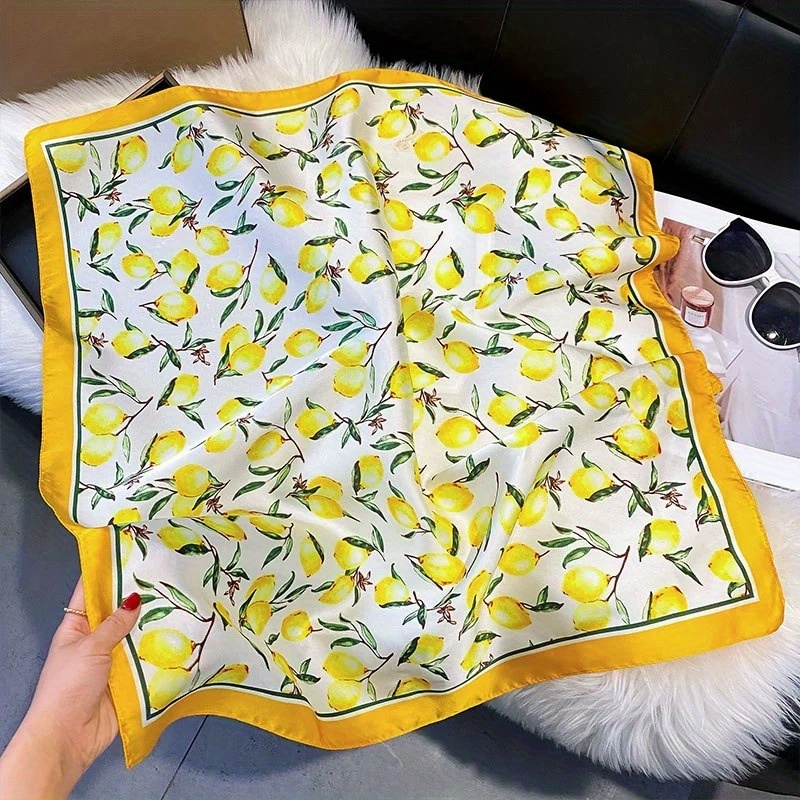 Image of Print Scarf, 27.5 Inches, Suitable For Beach Vacation, Festive Casual, Multifunctional Use