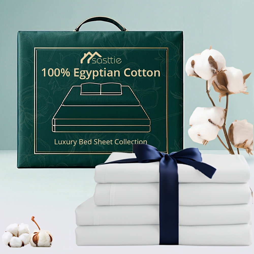 TEMU 4pcs Bed Sheets Set - 100% Washed -2100tc - Extra Deep 45cm Pocket-ultra Soft & Sheets For Premium Sleep- 5- Quality Sheets - Breathable, Fade &