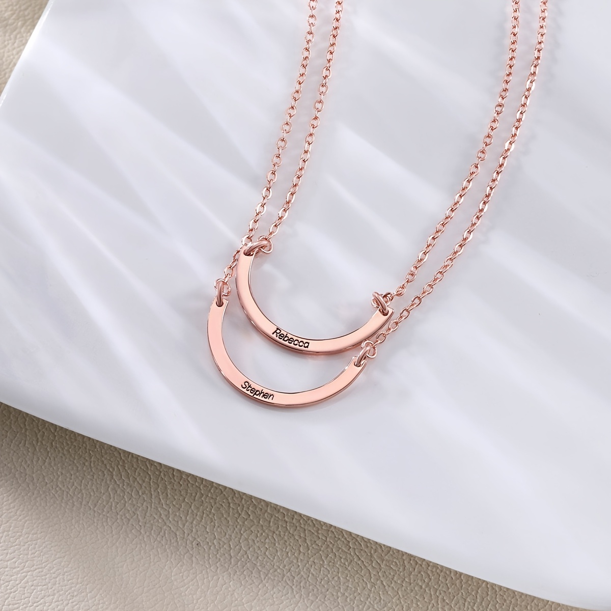 Personalized Friendship Three-Piece Necklace Set with Engraving