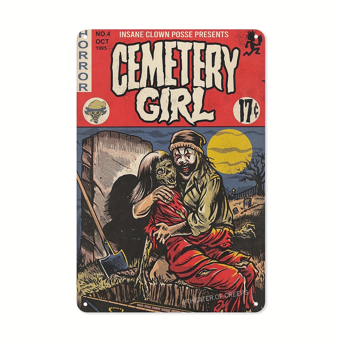 

1 Cemetery Girl Vintage Metal Tin Sign, 8x12 Inch, Iron Wall Decor, No Electricity Needed, Featherless, , With For Home, Kitchen, Cafe, Bar