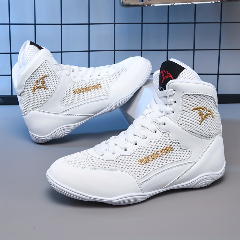TEMU Sneakers, High- Shoes For Men, Professional Combat And Wrestling Shoes, Fitness And Training Shoes
