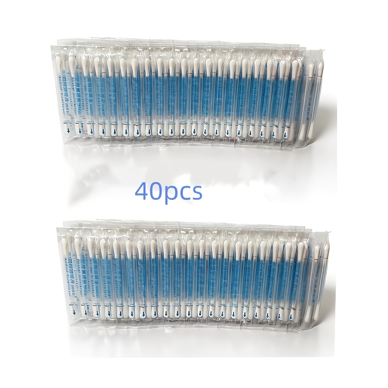 Image of 40-count Double-ended Alcohol Swabs, Disposable Alcohol Swabs, Individually Wrapped. Suitable For Personal . Clean And Hygienic, An Essential Item For Home And Travel. For Care