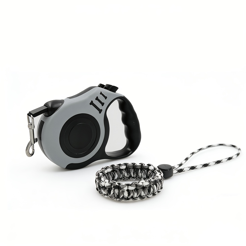 TEMU 2pcs Retractable Dog Leash And Adjustable Wrist Strap Set, Anti-drop Braided Safety Lanyard & Automatic Pet Walking Leash With Ergonomic Handle