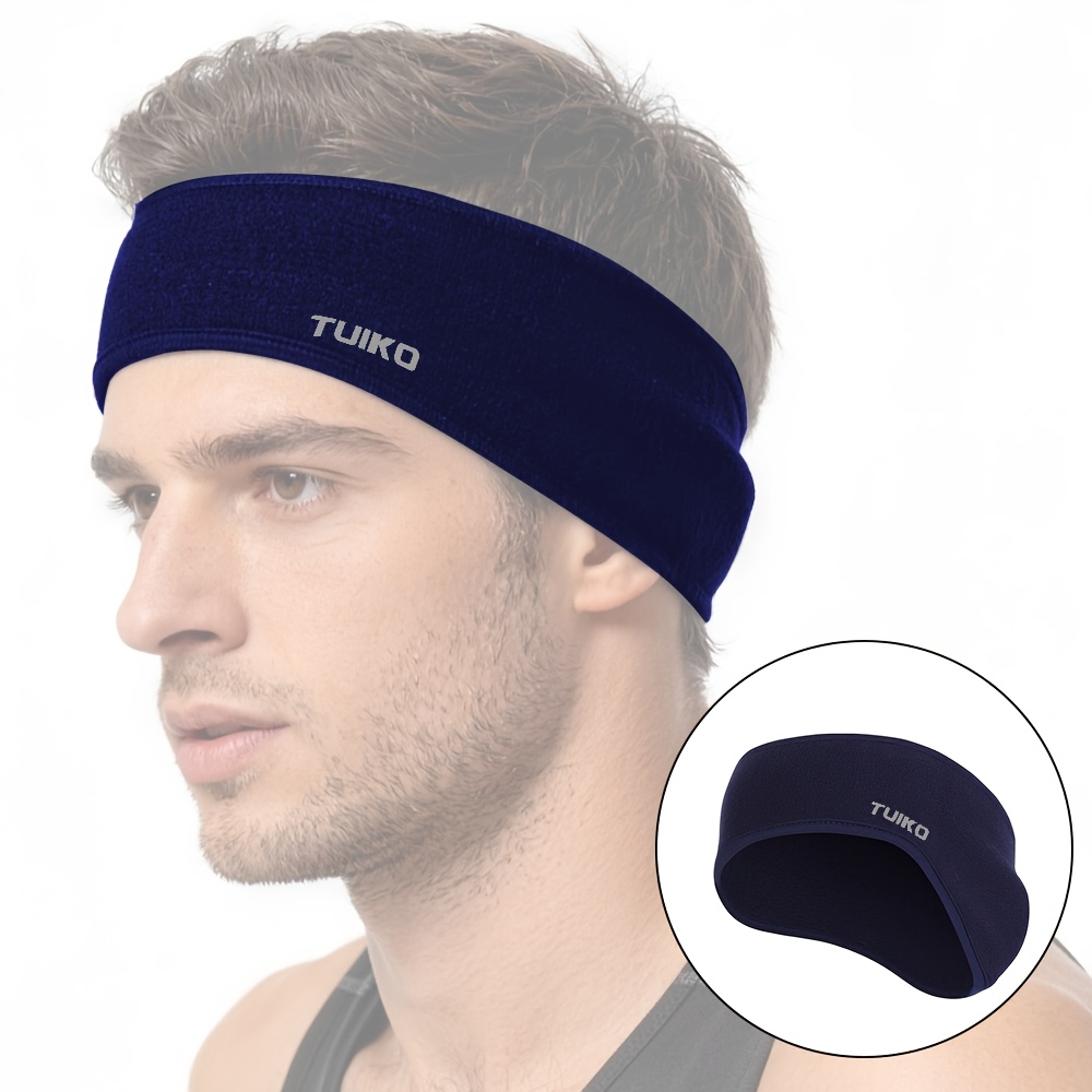 TUIKO 1pc of Solid Color Headband Designed for Running And Fitness, Suitable for Both Men And Women. It Features Ear Muffs, Is Made for Sports And Yoga, Absorbs Sweat, And Is an Elastic Head Wrap, Available in a Solid Color
