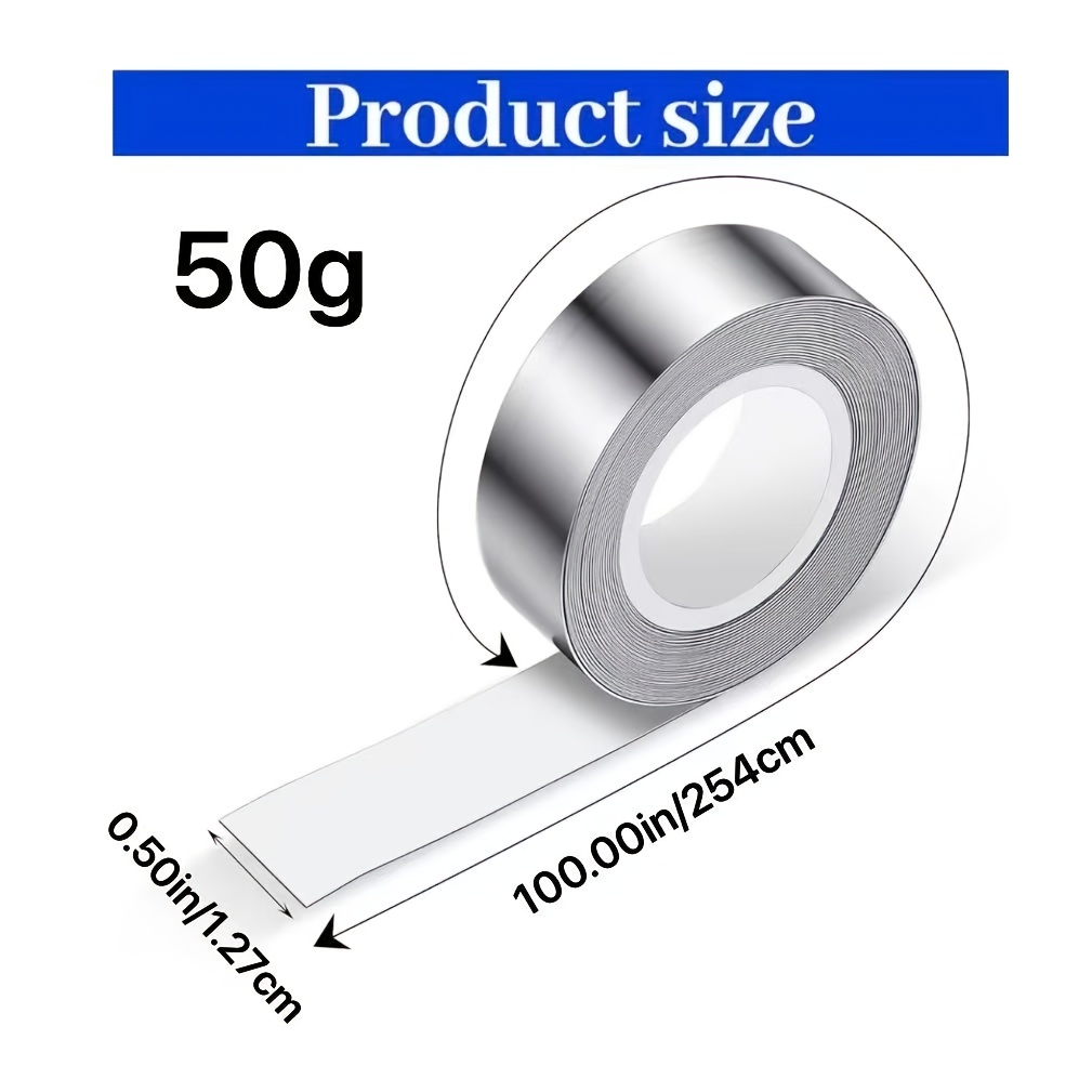 TEMU 1 Roll Of Self-adhesive Golf Club Lead Tape For Adjusting Swing Weight And Balance, For Golf Club Heads - Pickleball Paddles - Tennis Rackets -